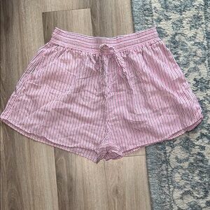 Zara Pink Striped Women’s Drawstring Shorts